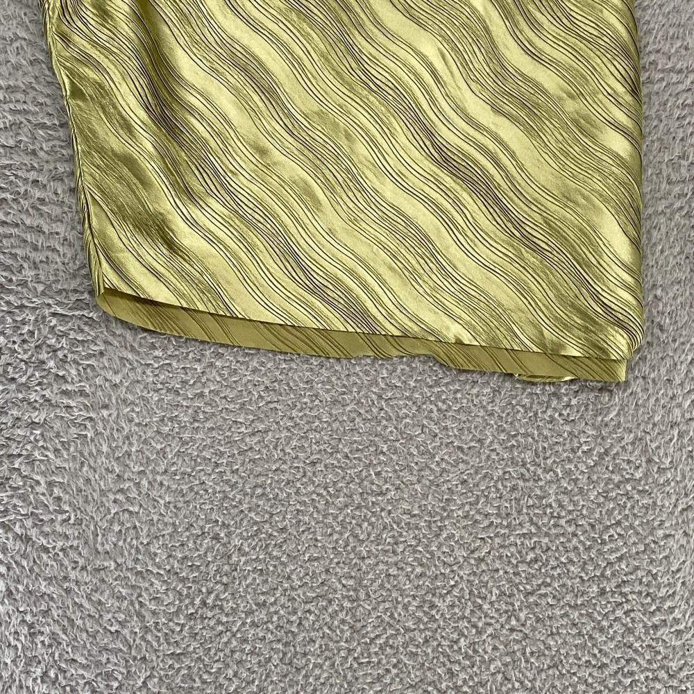 Dolan Anthropologie Top Womens Large One Shoulder Asymmetrical Silky Wavy Green - Picture 3 of 13